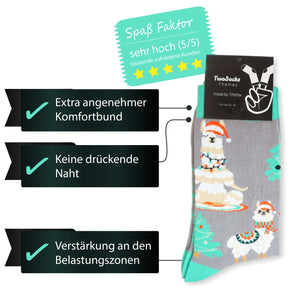 Weihnachtssocken Alpaka X-Mas