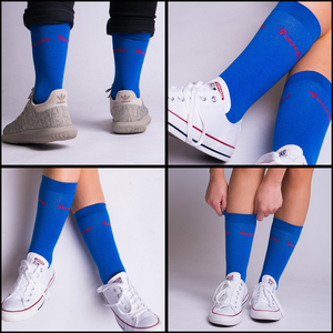 Retro Anzugsocken blau