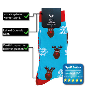 Weihnachtsmann + Geschenk + Lebkuchen + Rehtier