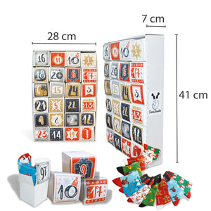 Adventskalender mit 24 Paar lustige Socken