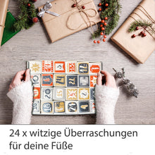 Laden Sie das Bild in den Galerie-Viewer, Adventskalender mit 24 Paar lustige Socken