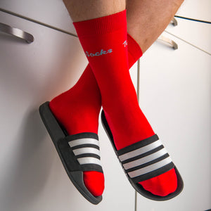 Retro Anzugsocken rot